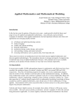 Applied Mathematics and Mathematical Modeling