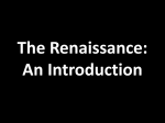 The Renaissance: An Introduction