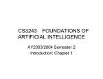 CS3243 FOUNDATIONS OF ARTIFICIAL INTELLIGENCE