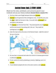 Ancient Rome Quiz 2 STUDY GUIDE