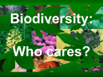 Biodiversity: Who cares?