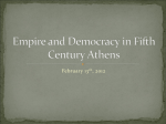 Empire and Democracy in Fifth Century Athens