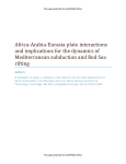 Africa-Arabia-Eurasia plate interactions and