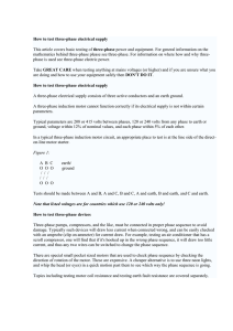 How to test three-phase electrical supply