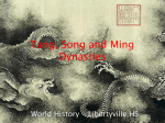 Tang, Song and Ming Dynasties