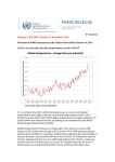 Provisional WMO Statement on the Status of the Global Climate in