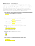 Quantum Numbers Practice SOLUTIONS (Fall 2012)