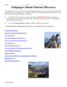 Galapagos Islands Internet Discovery