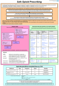 Safe Opioid Prescribing