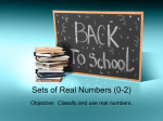 Sets of Real Numbers (0-2)