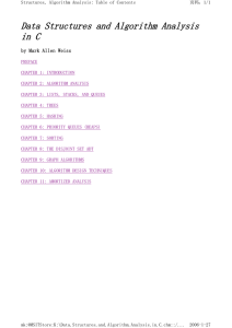 Data Structures and Algorithm Analysis in C