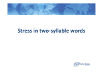 Stress in two-syllable words