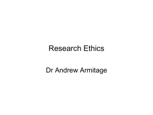 Research Ethics - My.Anglia Homepage