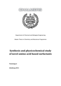 Synthesis and physicochemical study of novel amino acid based