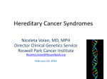 Hereditary Cancer Syndromes - Roswell Park Cancer Institute