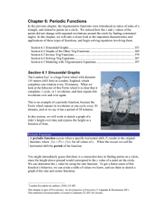 Chapter 6: Periodic Functions