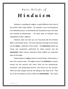 Basic Beliefs of Hinduism