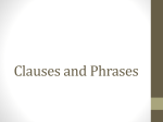 Clauses and Phrases Notes PPT