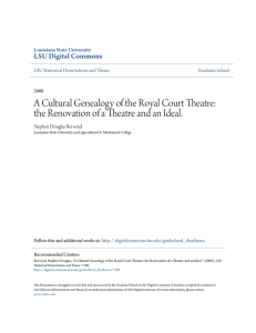 A Cultural Genealogy of the Royal Court Theatre