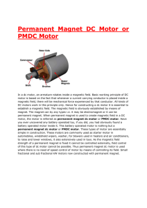 Working Principle of Permanent Magnet DC Motor or PMDC Motor