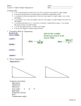 5-1 Right Triangle Trigonometry 2016