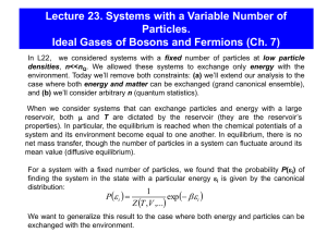 Lecture 23. Statistics of Ideal Quantum Systems