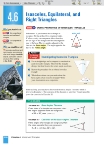 Isosceles, Equilateral, and Right Triangles