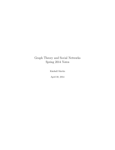 Graph Theory and Social Networks Spring 2014 Notes
