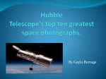 Hubble Telescope`s top ten greatest space photographs.