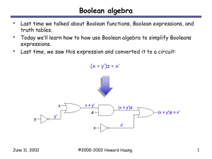 Boolean Algebra