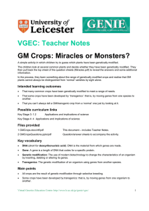 GM crops: Miracles or Monsters