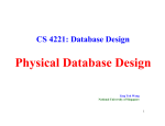 Physical Database Design - NUS School of Computing