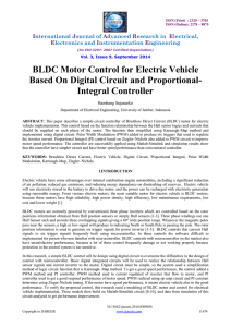 BLDC Motor Control for Electric Vehicle Based On
