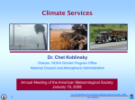 Climate Services - American Meteorological Society