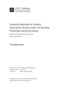 Statistical Methods for Genetic Association Studies under the