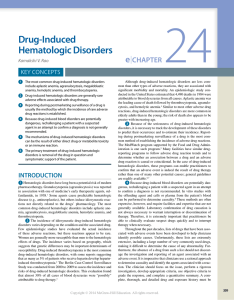 Drug-Induced Hematologic Disorders