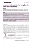 Frequency of Variations in Axillary Artery Branches and its Surgical