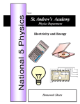 electrical energy - St Andrew`s Academy