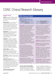 CDISC Clinical Research Glossary