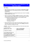 Levels of Processing Theory File - NW 14-19