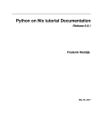 Python on Nix tutorial Documentation