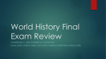 World History Final Exam Review