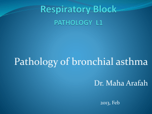 Pathogenesis of Bronchial Asthma