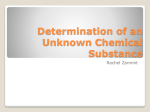 Determination of an Unknown Chemical Substance