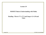 Lecture 25 MOSFET Basics - Doolittle