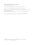 Math 130 Worksheet 2: Linear algebra