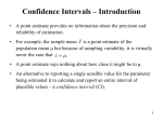 Confidence Intervals – Introduction