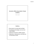 Genome-Wide Association Study (GWAS) Outline