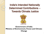 Climate Goals for India - Ministry of Environment and Forests