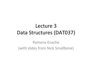 Lecture 3 Data Structures (DAT037)